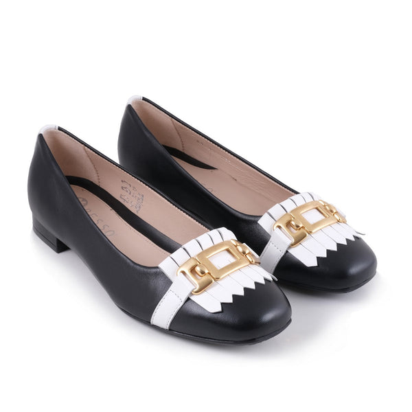 Pesso SQ Fringe Black/White