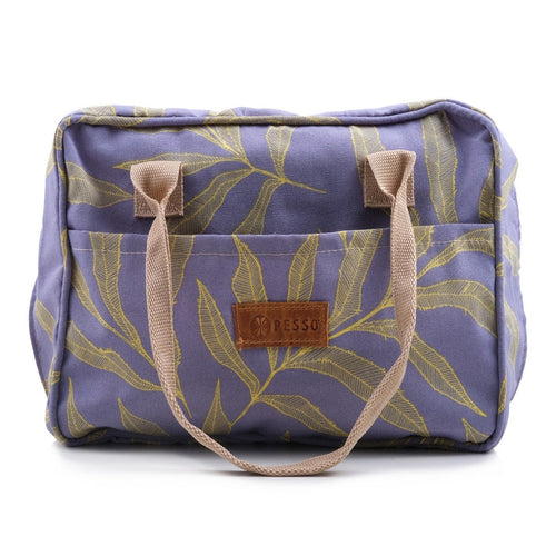 Pesso Shoe Bag Grey/Green Leaf